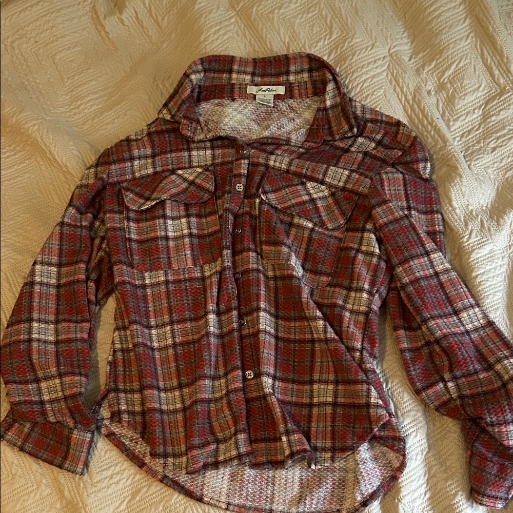 plaid button up women’s